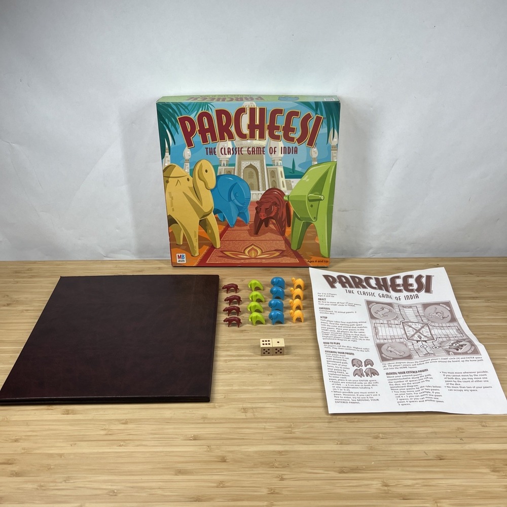 Parcheesi The Classic Game Of India Vintage Board Game‎ 2001 Complete Excellent